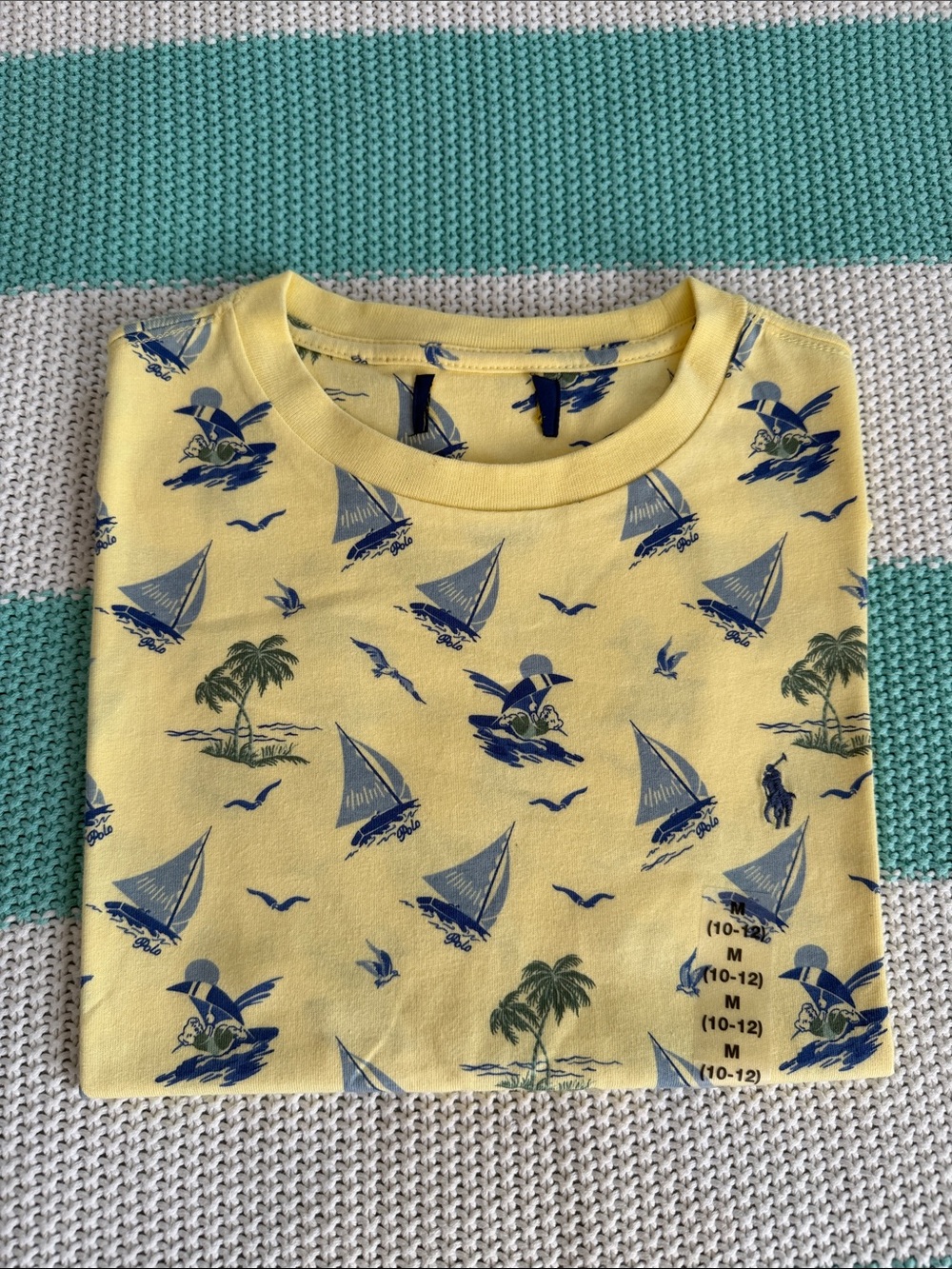 Polo by Ralph Lauren Yellow Short-Sleeve Sailboat Print Tee